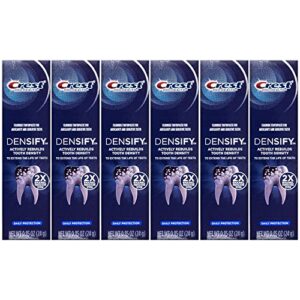 crest pro-health densify daily protection toothpaste, travel size 0.85 oz (24g) – pack of 6, travel, 0.85 ounce