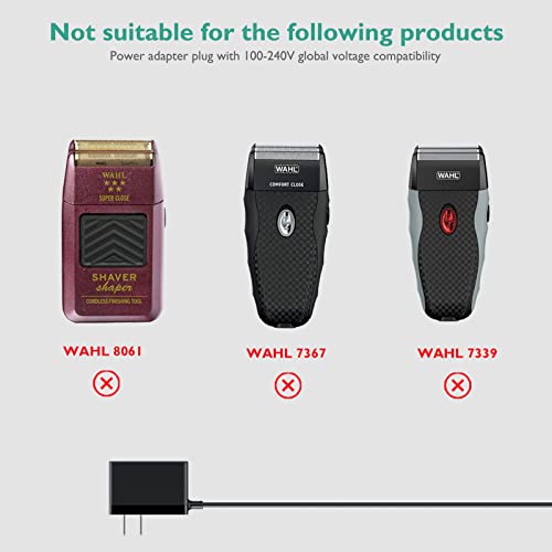 for Wahl Magic Clipper Cordless Charger, Lnauy Charger Compatible with Wahl 8148 8504 8164 8591 Trimmer 4V 5 Star Hair Clipper Shaver 1919 100 Year Clipper Power Supply Adapter Cord