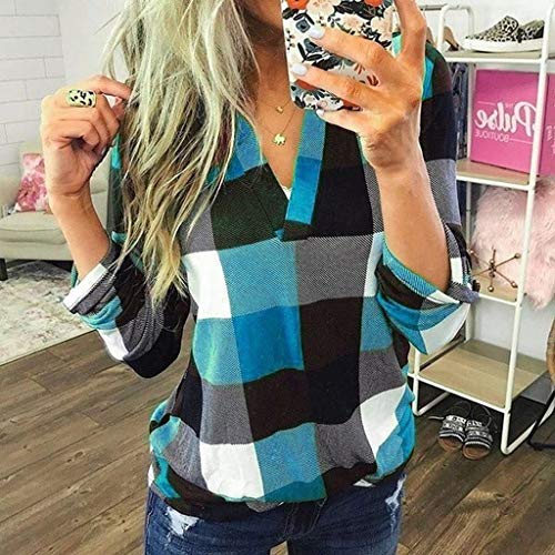 Women's Crew Neck Ruffle Lantern Sleeve Causal Tunic Shirts Tops Blouse with Smocked Cuffs Plus Size Tops for Women 3X Punk Light Blue