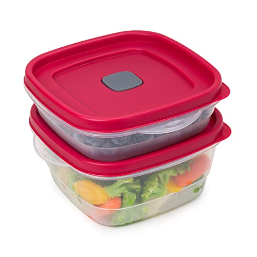 MRX Solutions 16-Piece Food Storage Containers Meal Prep with Lids and Steam Vents (Red)