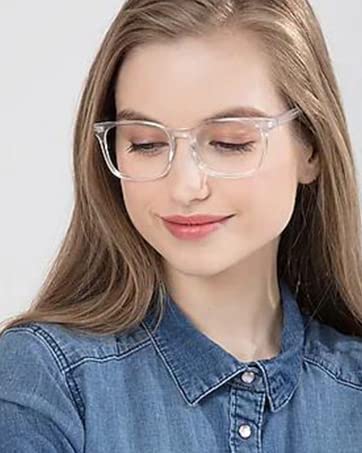 SCVGVER Retro Cateye Glasses Classic Non-Prescription Clear Lenses Eyewear for Women Men (Black Frame/Clear Lens)