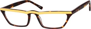 zenni blue light blocking glasses for men women stylish yellow&tortoiseshell rectangle frame relieve digital screen eye strain acetate light eyewear