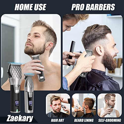 Zaekary Professional Hair Clippers Trimmer Kit, Cordless Barber Clippers Hair Cutting Kit Beard T Outliner Trimmers Haircut Grooming Kit Gift for Men Women Kids