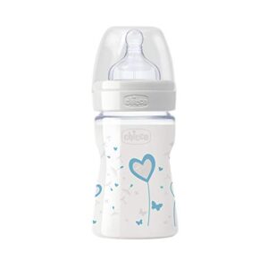 chicco feeding bottle well-being and glass silicone boy 150ml + 0mesi