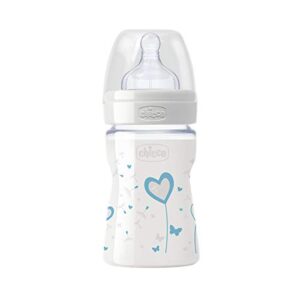 Chicco Feeding Bottle Well-Being and Glass Silicone Boy 150ml + 0Mesi