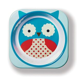 skip hop toddler bowl, zoo, owl