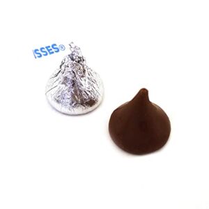 Hershey Kisses Milk Chocolate Silver Foil Wrap Candy, Approx. 98+ Pieces (in Tundras Sealed Bag)