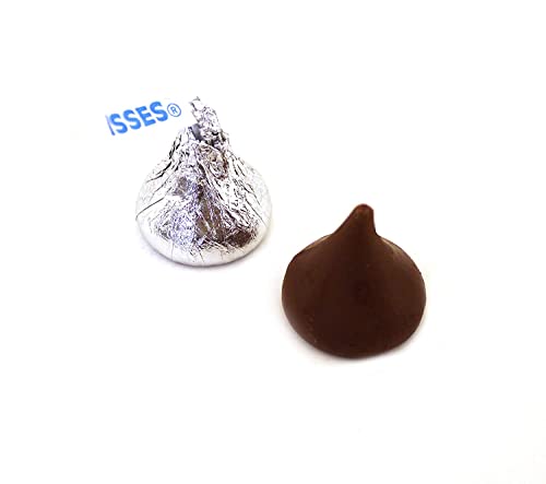 Hershey Kisses Milk Chocolate Silver Foil Wrap Candy, Approx. 98+ Pieces (in Tundras Sealed Bag)