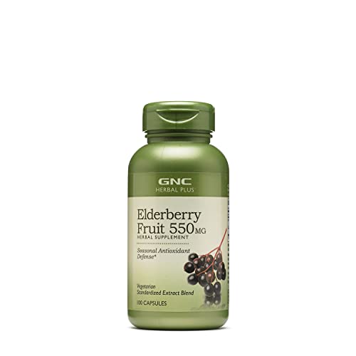 GNC Herbal Plus Elderberry Fruit 550mg, Capsules, 100 ea