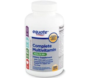 equate – complete multivitamin adults 50+, 200 x 2 tablets twin pack (compare to centrum)