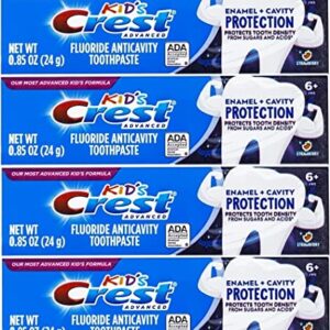 Crest Kids Advanced Toothpaste Enamel + Cavity Protection with Fluoride for Anticavity, Travel Size 0.85oz (24g) - Pack of 8