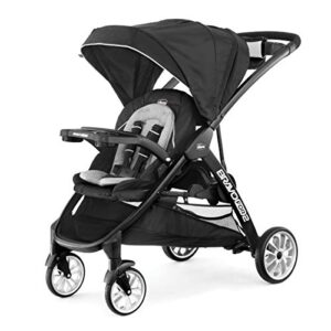 chicco bravofor2 le standing/sitting double stroller – crux | black