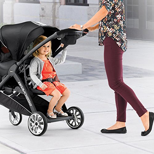 Chicco BravoFor2 LE Standing/Sitting Double Stroller - Crux | Black