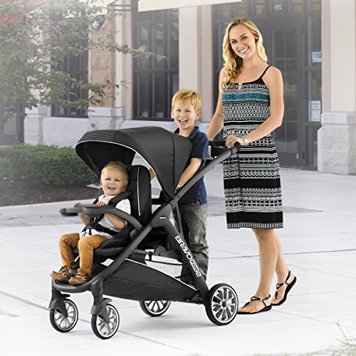 Chicco BravoFor2 LE Standing/Sitting Double Stroller - Crux | Black