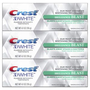 crest 3d white brilliance blast whitening toothpaste, energizing mint, 3 count