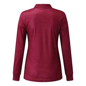 Long Sleeve Shirts for Women Multipack Ritual Women's Soft Rayon Jersey Crew Neck Long-Sleeve Split-Hem Tunic Wine