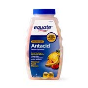 Equate Antacid Tablets, Ultra Strength Tropical Fruit Flavors Chewable Tablets, 1000 mg, 160 Count (Pack of 3)