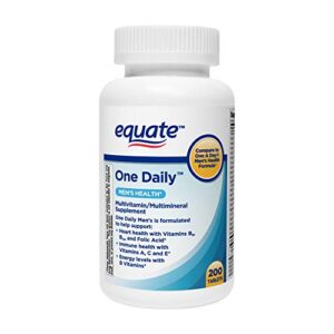 equate one daily mens health multivitamin multimineral 200 count (pack of 2)