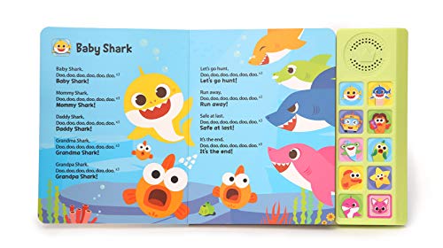 Baby Shark Sing-Alongs 10 Button Sound Book | Baby Shark Toys | Learning & Education Toys | Interactive Baby Books for Toddlers 1-3 | Gifts for Boys & Girls