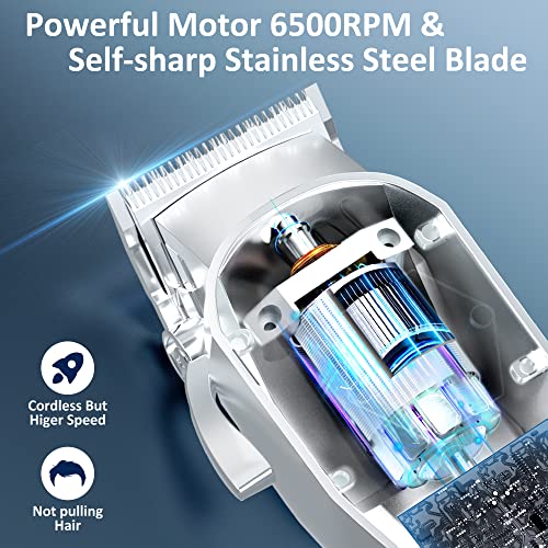 Ukeety Hair Clippers for Men,Professional Hair Cutting Kit Cordless Close Trimmer with LED Display Beard Trimmer Barbers Men Women Kids Clipper Set Full Metal Rechargeable Grooming Kit