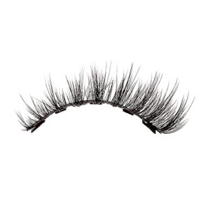 KISS Magnetic Lashes, Crowd Pleaser, 1 Pair of Synthetic False Eyelashes With 5 Double Strength Magnets, Wind Resistant, Dermatologist Tested Fake Lashes Last Up To 16 Hours, Reusable Up To 15 Times