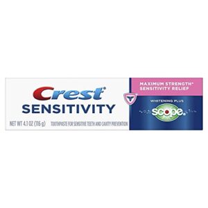 crest sensitivity whitening plus scope toothpaste, 4.1 oz (pack of 2)