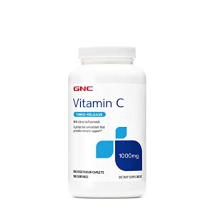 gnc vitamin c 1000 with bioflavonoids and rose hips timed release 180 tablets