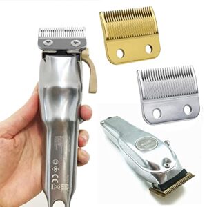 Replacement Blade for Wahl Clippers, Professional Precision 2 Hole Adjustable Hair Trimmer Parts Gold Silver Blades Compatible with Wahl 5 Star Series Cordless, Super Taper, Magic Clip Clipper 2pack