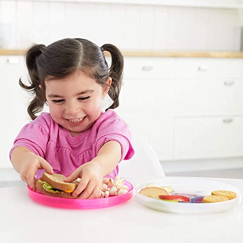 Skip Hop Non-Slip Baby Plates, Zoo Smart Serve, 2 Pack, Butterfly