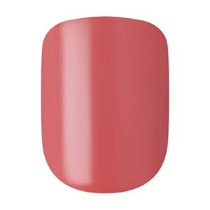 KISS imPRESS Color Polish-Free Solid Color Press-On Nails, PureFit Technology, Short Length, Platonic Pink', Includes Prep Pad, Mini Nail File, Cuticle Stick and 30 Fake Nails