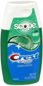 crest plus scope toothpaste liquid gel minty fresh – 4.6 oz, pack of 5