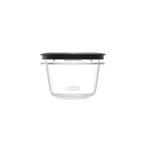 rubbermaid (2 pack) premier food storage containers 2 cup capacity clear plastic stain resistant freezer safe microwave safe
