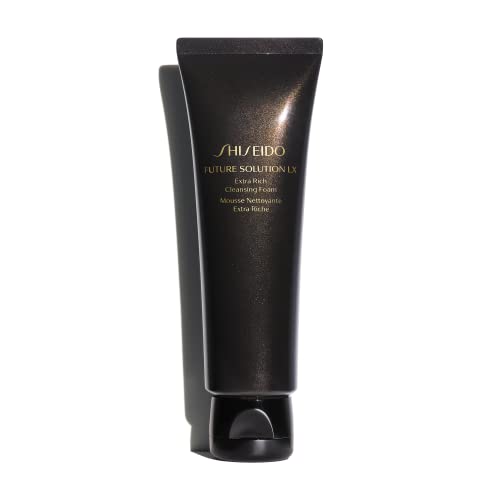 Shiseido Future Solution LX Extra Rich Cleansing Foam - 125 mL - Anti-Aging Facial Cleanser - Removes Impurities & Retains Moisture for Fresh, Smooth Skin - All Skin Types