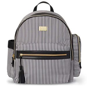 carter’s handle it all diaper backpack – black stripe