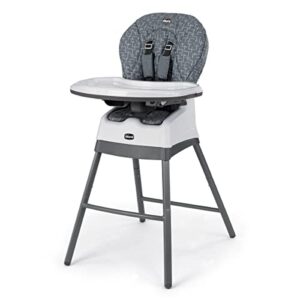 chicco stack 1-2-3 highchair – dots | grey