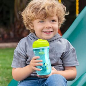 Chicco Insulated Rim Spout Trainer Spill Free Baby Sippy Cup 9 oz. - Two Pack, Green/Teal