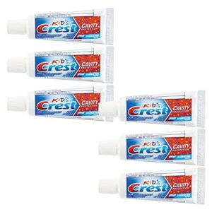 crest kids cavity protection toothpaste, sparkle fun, travel size 0.85 oz (24g) – pack of 6