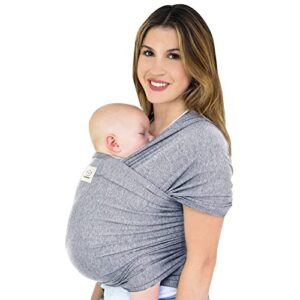 keababies baby wrap carrier – all in 1 original breathable baby sling, lightweight,hands free baby carrier sling, baby carrier wrap, baby carriers for newborn,infant, baby wraps carrier (classic gray)