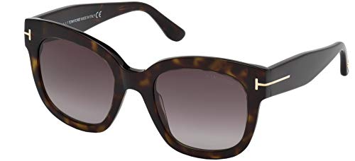 Tom Ford FT0613 52T Dark Havana Beatrix Square Sunglasses Lens Category 3 Size