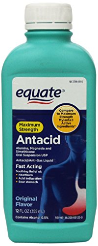 Equate - Antacid/Anti-Gas Liquid - Maximum Strength, Original Flavor, 12 fl oz