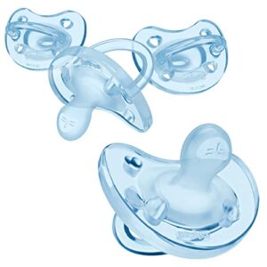 chicco physioforma® 100% soft silicone one piece pacifier for babies 0-6m, orthodontic nipple, bpa-free, 4-count with sterilizing case,4 count (pack of 1)