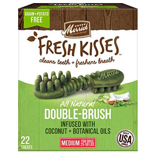 Merrick Fresh Kisses Medium Oral Care Dental Dog Treats for Dogs 25-50 Lbs