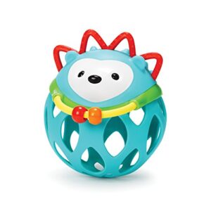skip hop baby rattle toy, explore and more roll around rattle, hedgehog