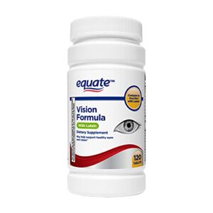 equate – vision formula with lutein, eye health vitamin and mineral supplement, 120 tablets by equate