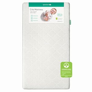 newton baby crib mattress and toddler bed – 100% breathable, babies can breathe right through it, 100% washable, non-toxic, better than organic – removable cover -deluxe 5.5″ thick – white