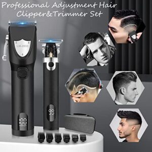 vsmooth Hair Clippers Cordless Hair Trimmer Electric Barber Clippers - Zero Gapped Trimmer Professional Beard Trimmer Rechargeable Hair Cutting Kit (Black)