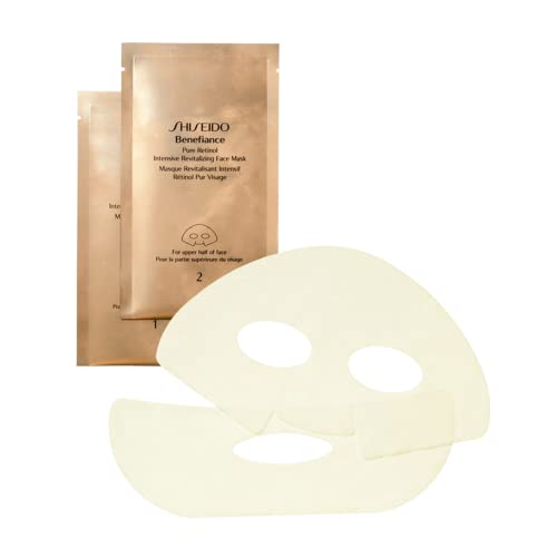 Shiseido Benefiance Pure Retinol Intensive Revitalizing Face Mask - Includes 4 Masks - Improves Texture, Combats Wrinkles, Dryness & Dullness