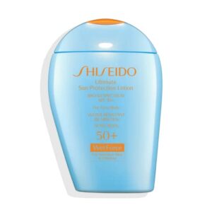 shiseido ultimate sun protection lotion – 100 ml – broad-spectrum spf 50+ mineral sunscreen for face & body – for sensitive skin & children – all skin types
