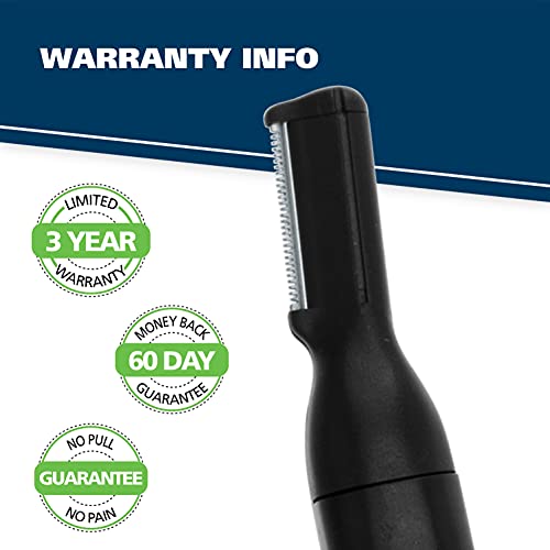 Wahl Lithium Pen Detail Trimmer with Interchangeable Heads for Nose, Ear, Neckline, Eyebrow, & Other Detailing – Rinseable Blades for Hygienic Grooming & Easy Cleaning – Blue – Model 5643-400