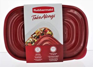 rubbermaid take alongs rectangle containers with lids – 3 ct